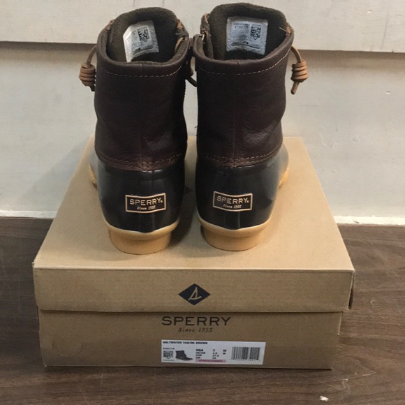 Sperry Saltwater Boot Tan/Dark Brown - Picture 2 of 4